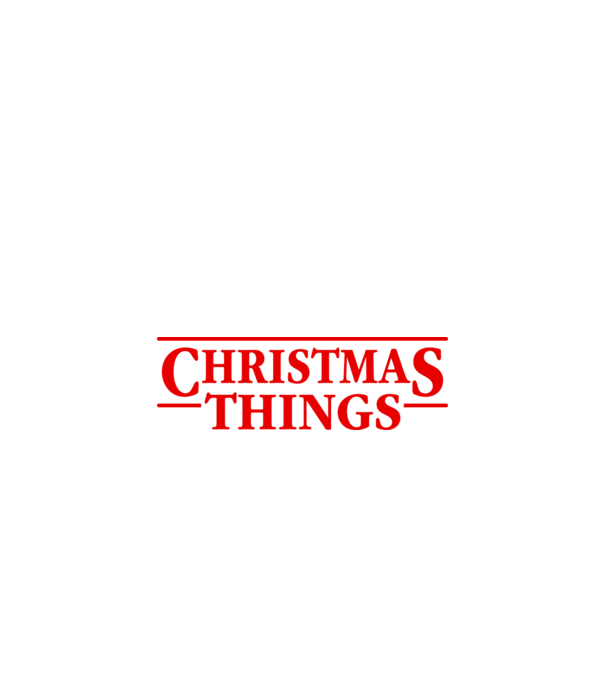 Christmas Things model negru pe tricou