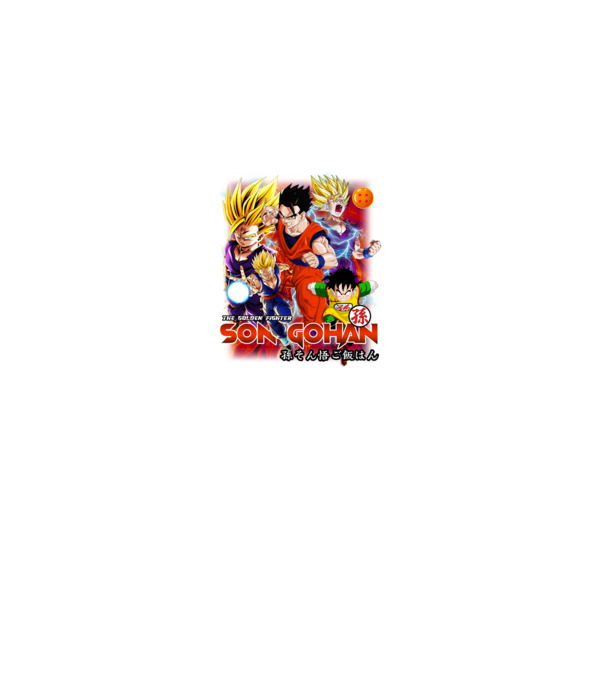 gohan dragonball model negru pe tricou