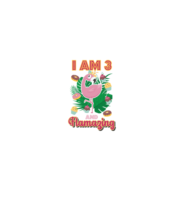 FLAMAZING Birthday 3 Years old model alb pe tricou