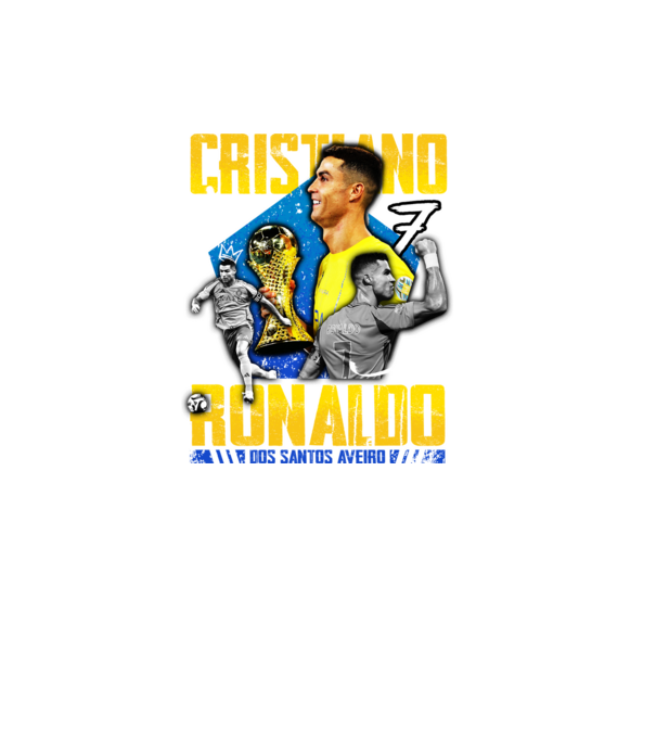 Ronaldo tribute model negru pe tricou
