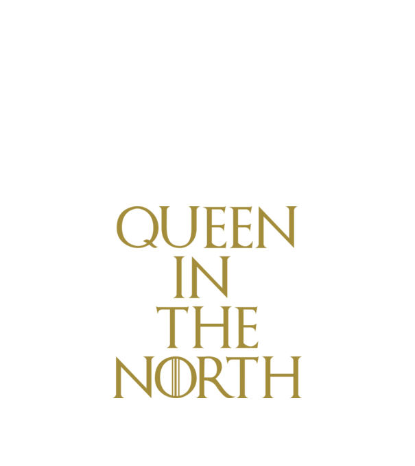 Queen in the North model negru pe tricou
