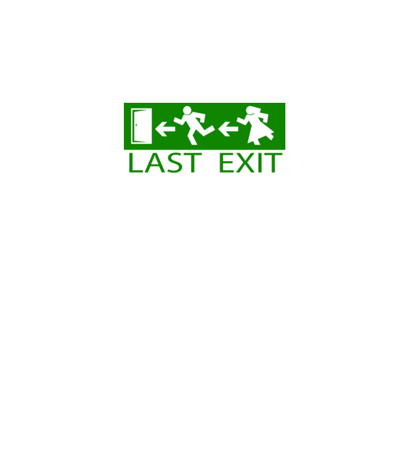 Last Exit model gri pe tricou