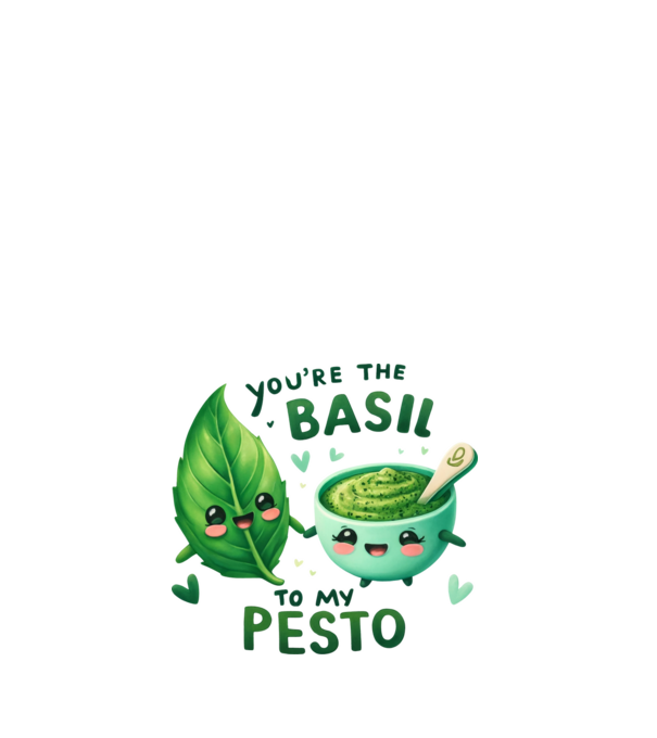 Basil to my Pesto model alb pe tricou