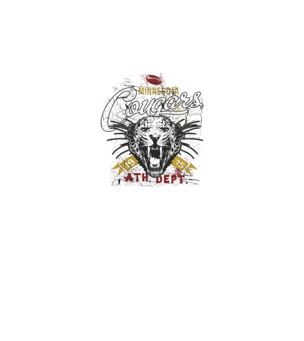 Minesota Cougars  TEXTURED model negru pe tricou