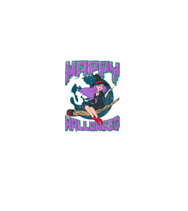Happy Halloweed model negru pe tricou