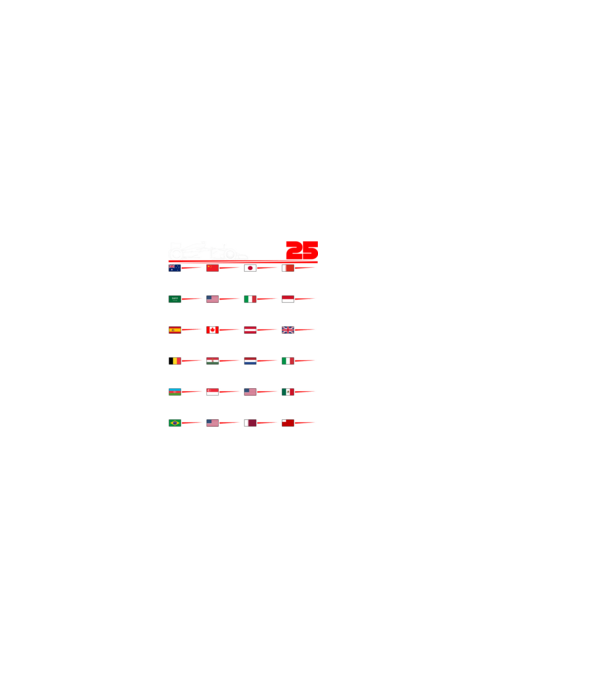 F1 calendar 2025 negru model negru pe tricou