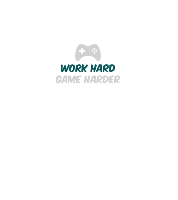Work hard, game harder model gri închis pe tricou