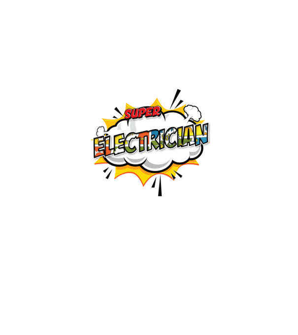 Super Electrician model gri pe tricou