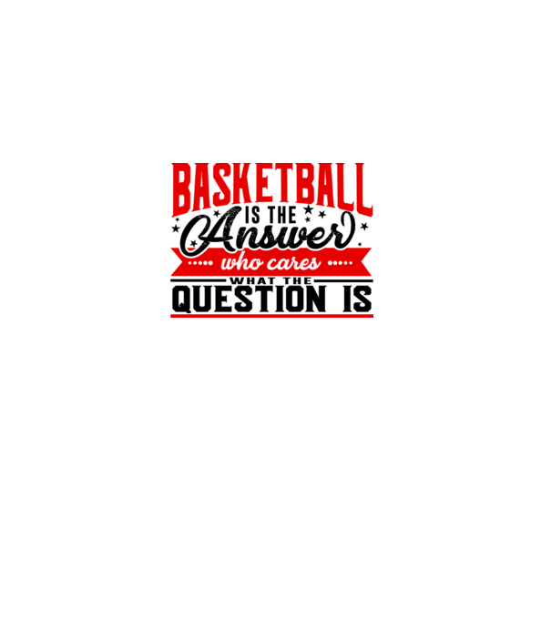 Sport is the answer BASCHETBALIST model alb pe tricou