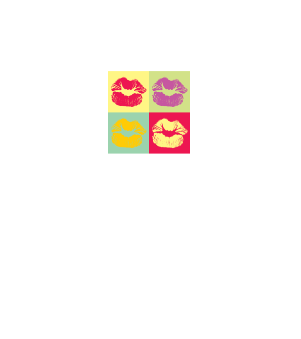Pop Art Kiss model roșu pe tricou