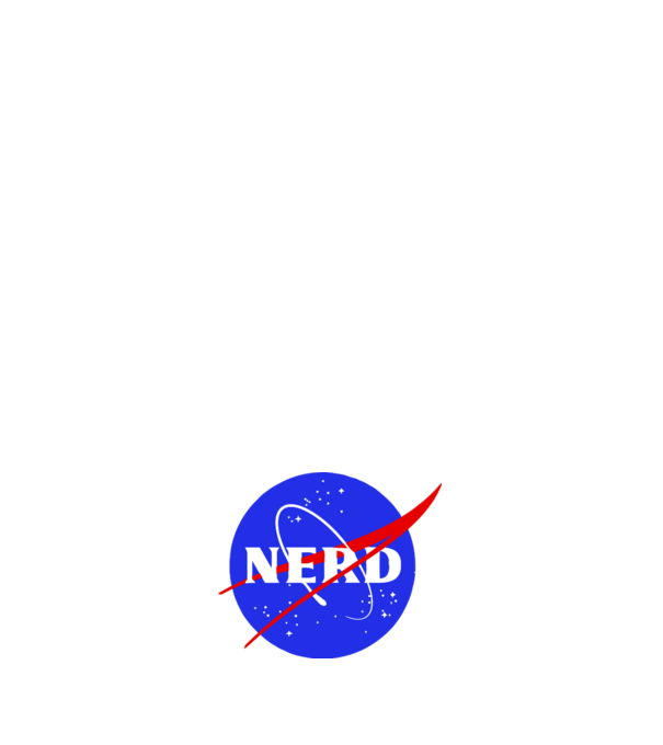 Nerd NASA model negru pe tricou