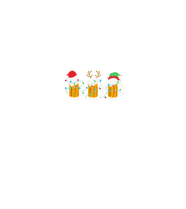 Christmas beer mugs model negru pe tricou