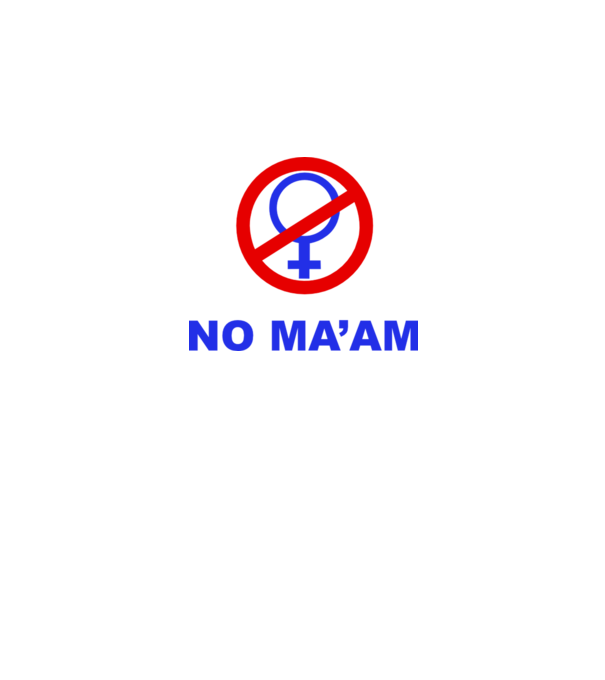 No maam eleje model alb pe tricou