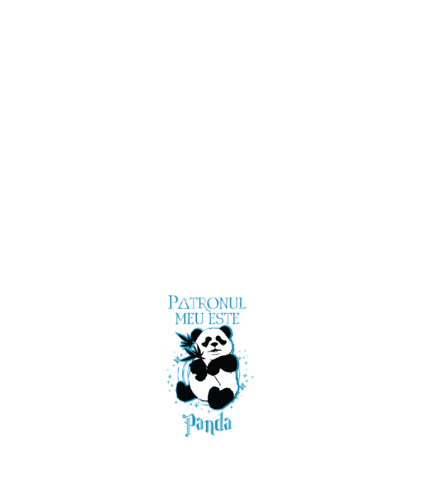 Patronul meu este PANDA model negru pe tricou