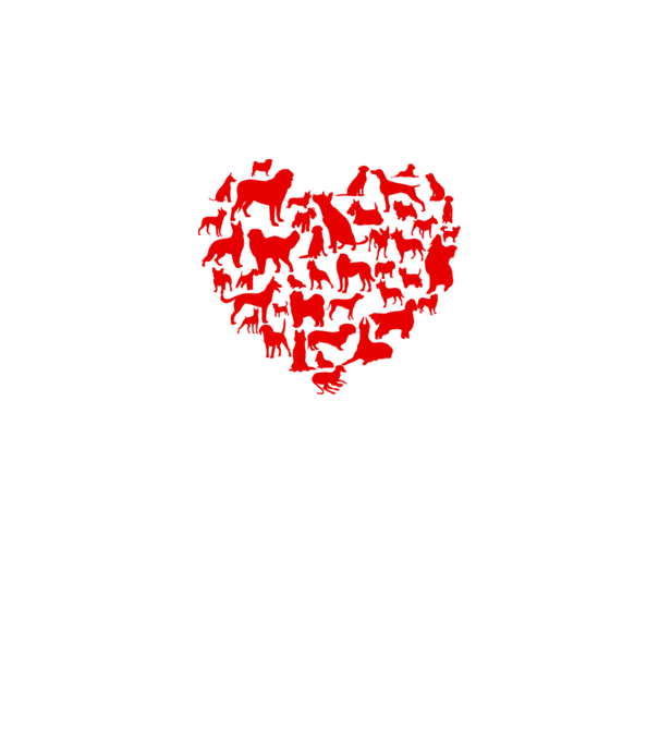 Doggy heart model alb pe tricou