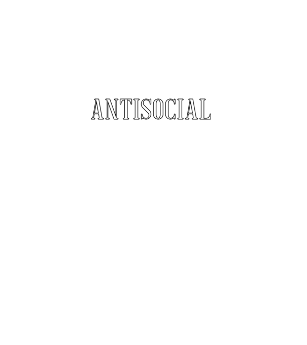Antisocial model negru pe tricou