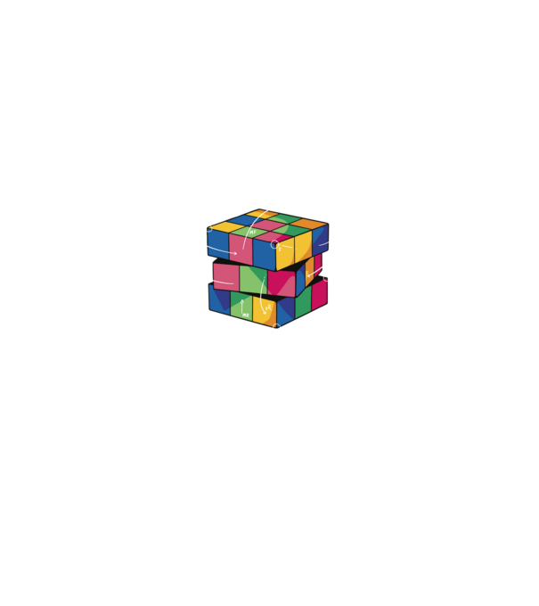 Rubik cube what part model negru pe tricou