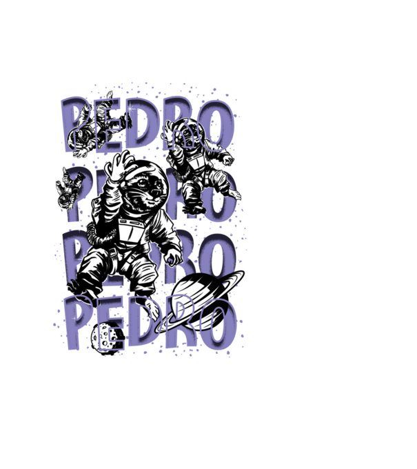 SPACE PEDRO model negru pe tricou