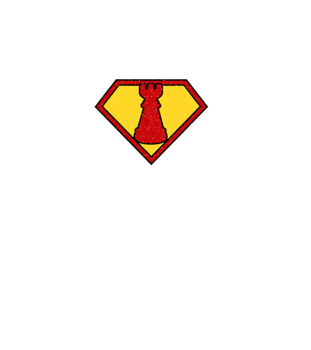 SuperChess turnul de sah model albastru regal pe tricou
