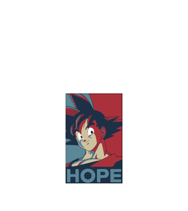 goku hope dragonball model negru pe tricou