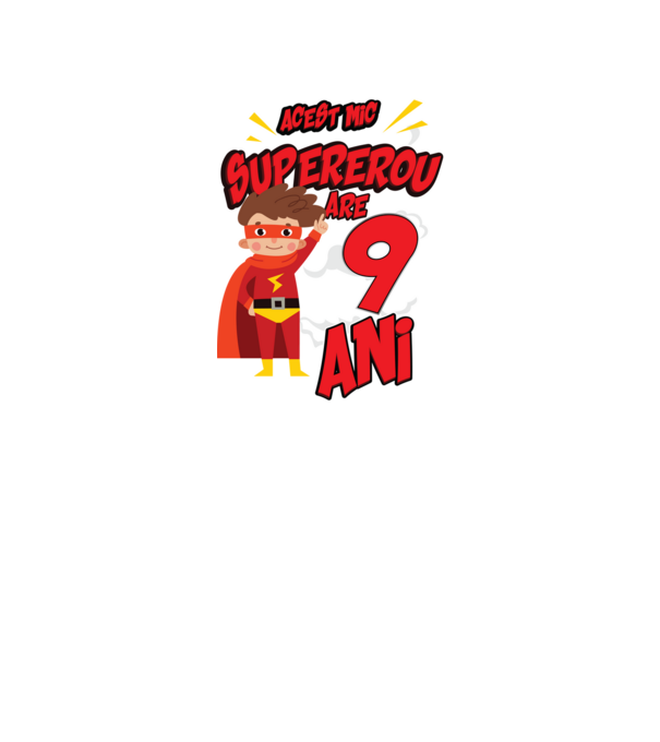 Acest mic supererou are 9 ani model negru pe tricou