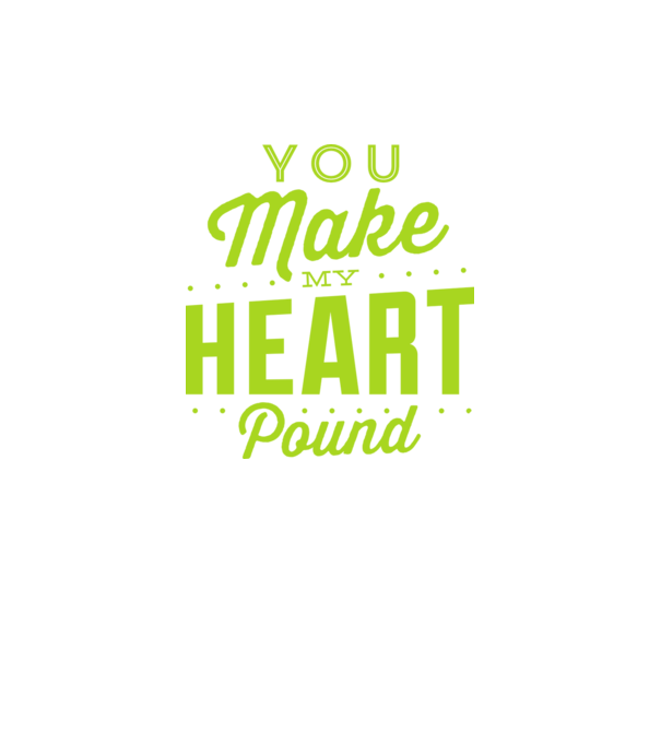 Make my heart model verde neon pe tricou