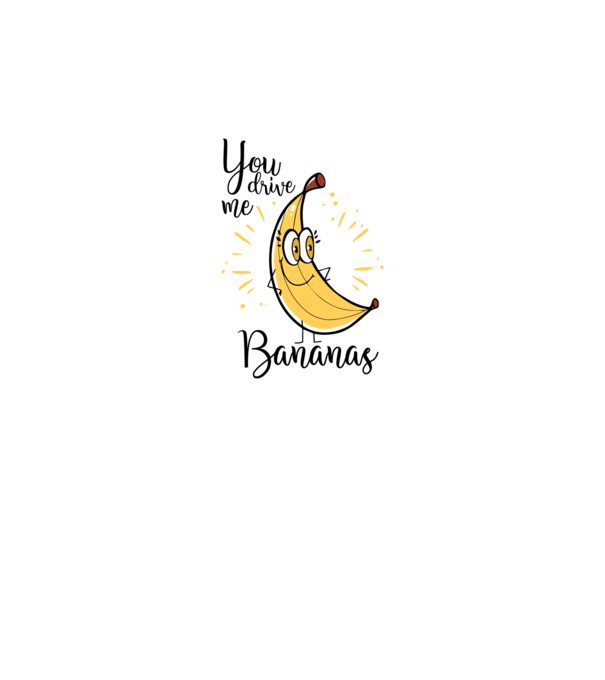 You drive me bananas you are the apple of my eye-01 model negru pe tricou
