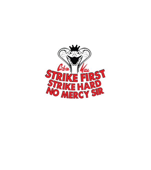 Strike first strike hard logo model alb pe tricou