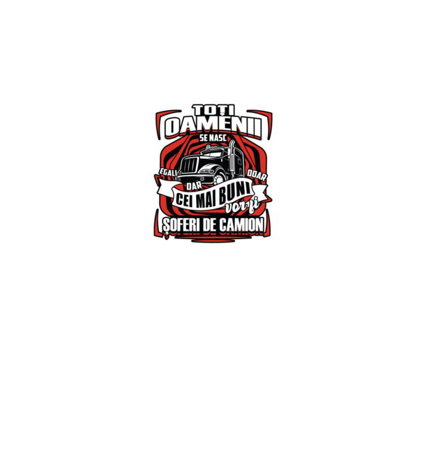 Toți oamenii șoferi de camion model negru pe tricou