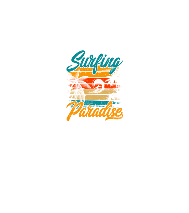 Surfing Paradise model negru pe tricou