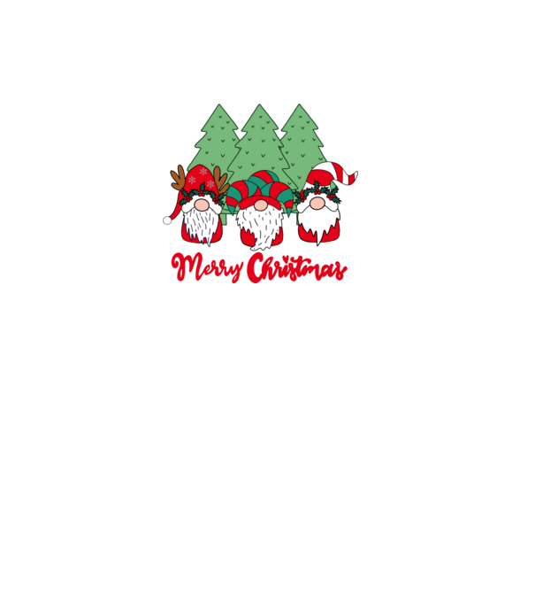 Merry christmas gnomes model negru pe tricou