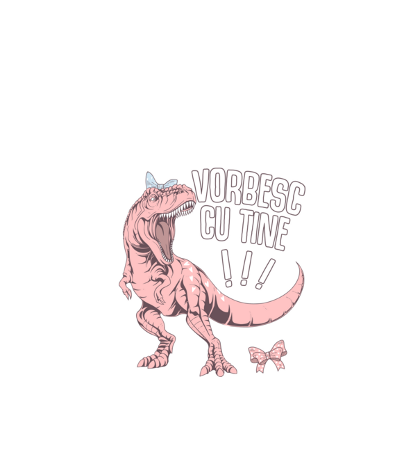 Vorbesc cu tine! #mamasaurus model negru pe tricou
