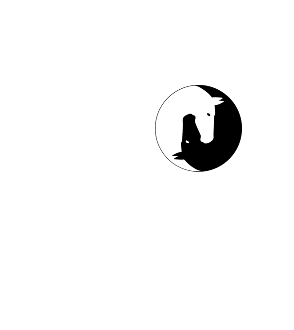 Lovas ying-yang model galben neon pe tricou