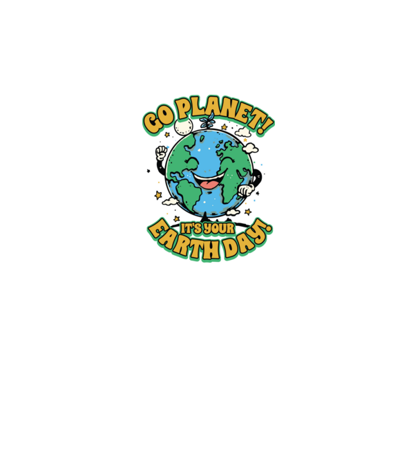 Go planet model alb pe tricou