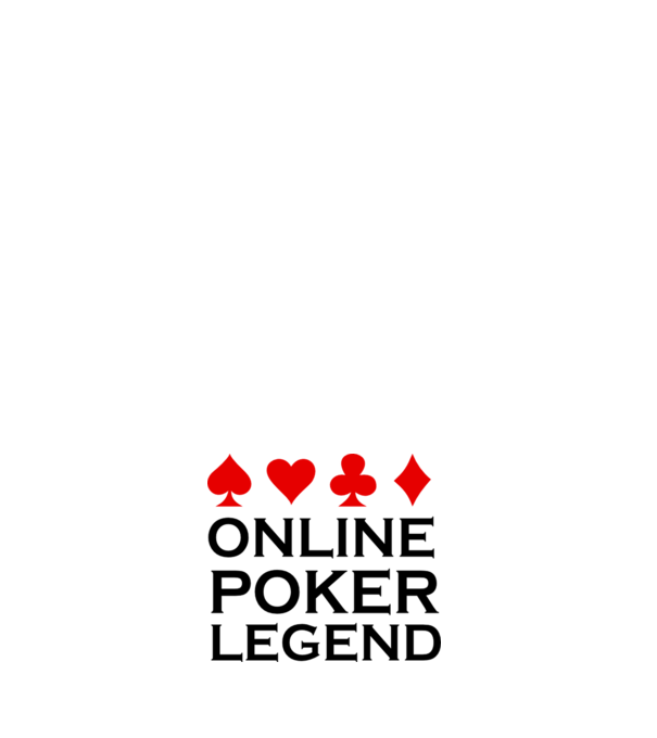Online Poker Legend model alb pe tricou