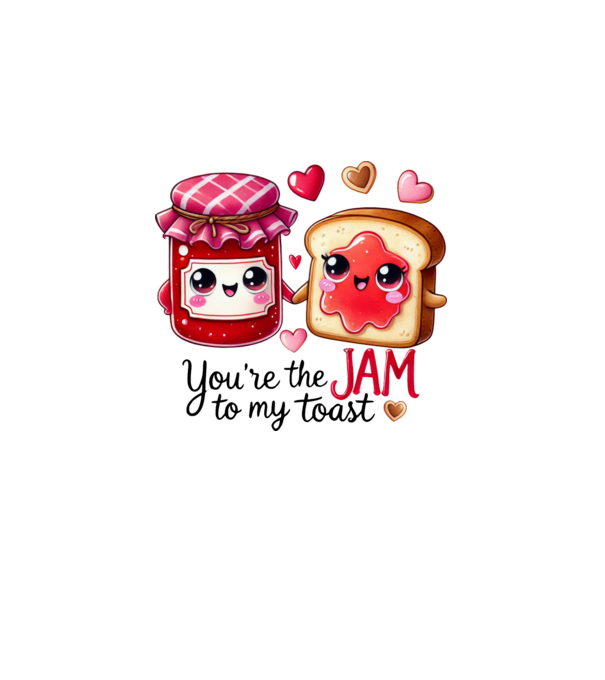 Jam to my Toast model alb pe tricou