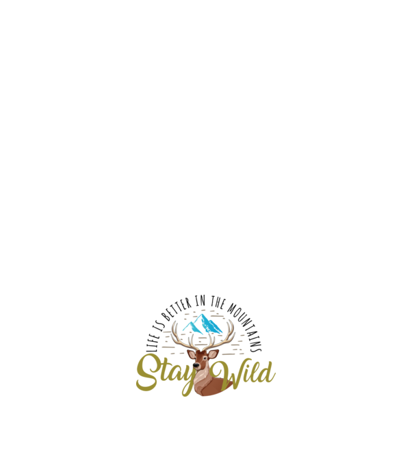 Stay wild Cerb model negru pe tricou
