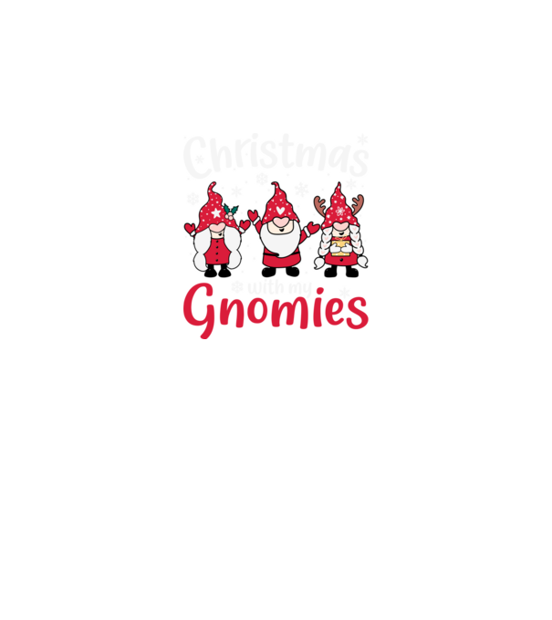 Christmas with my gnomies model negru pe tricou