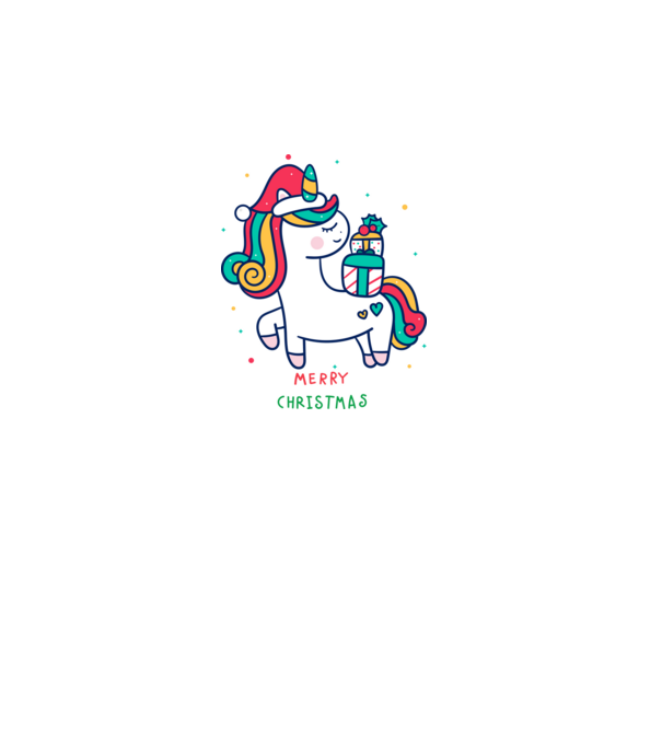 merry christmas unicorn model negru pe tricou