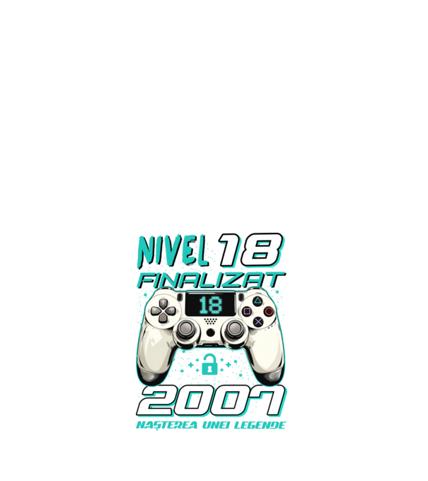 Nivel finalizat 18 2007 model alb pe tricou