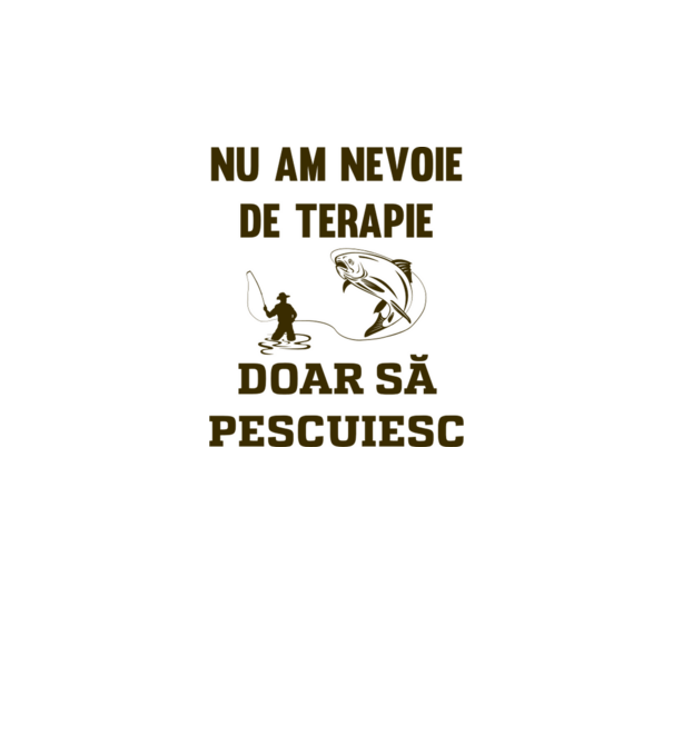 Nu am nevoie de terapie, doar să pescuiesc model galben neon pe tricou