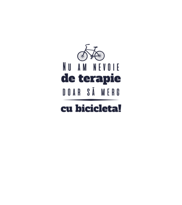 nu am nevoie de terapie, doar să merg cu bicicleta model gri pe tricou