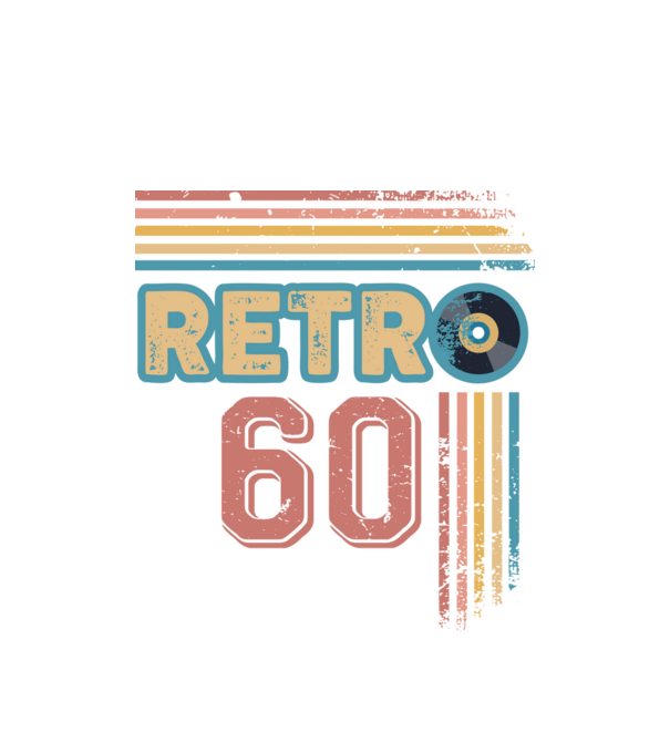 Retro 60 Birthday model alb pe tricou