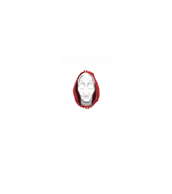 bella ciao stroke white model negru pe tricou