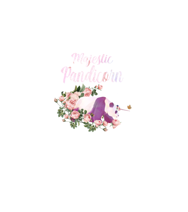 Majestic pandicorn model negru pe tricou