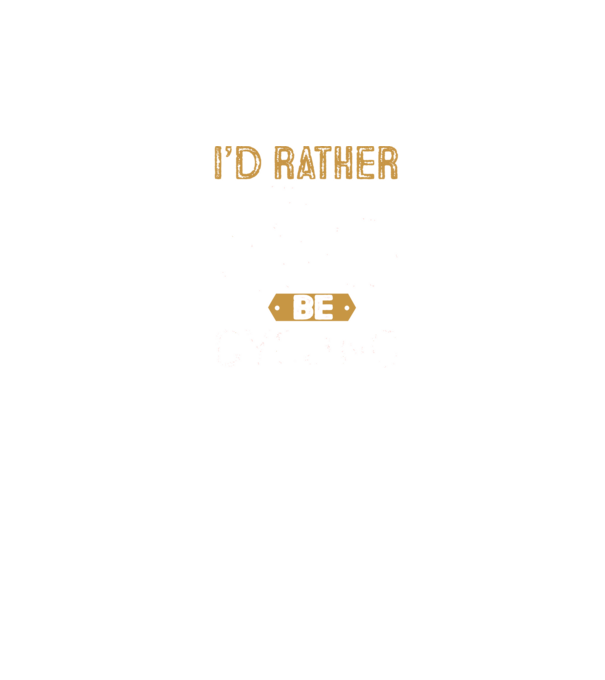 I'd rather be cycling model negru pe tricou
