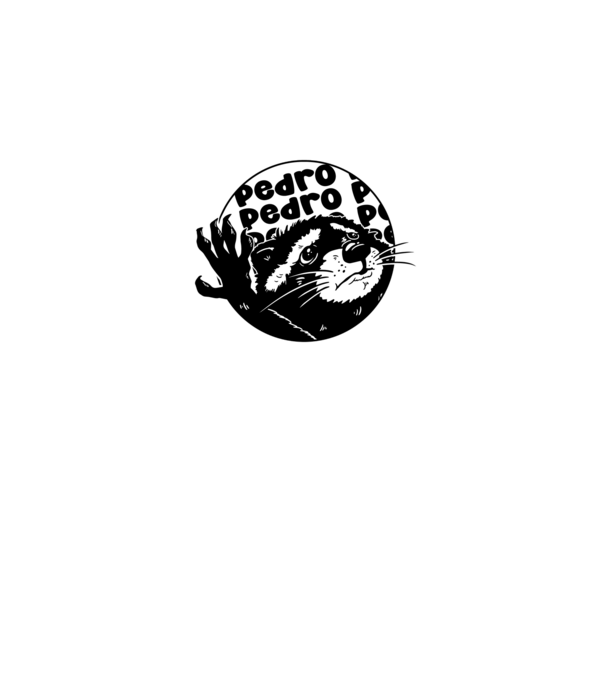 Pedro circle model alb pe tricou