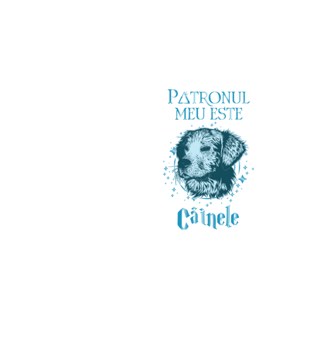 Patronul meu este CÂINELE model galben neon pe tricou