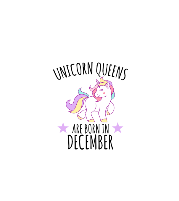 Unicorn Queens are born - December model alb pe tricou