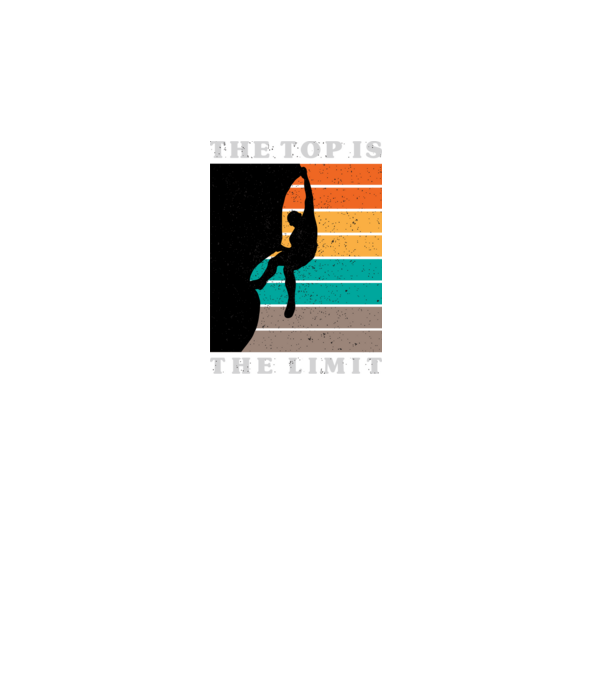 The Top is the limit model negru pe tricou